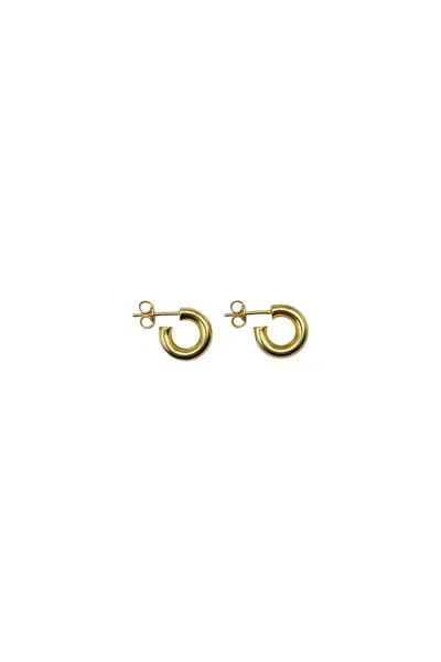 Lemaire Gold Classic Hoops Accessories In Grey