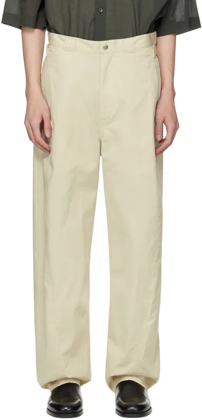 Lemaire Gray 3d Trousers In Bk908 Light Overcast