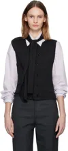 Lemaire Gray Asymmetrical Sleeveless Cardigan In Multi