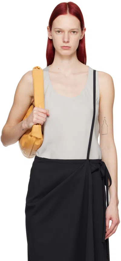 Lemaire Gray Bias-cut Tank Top In Bk888 Cloud Grey