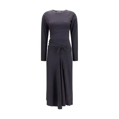 Lemaire Gray Cotton Casual Dress In Blue