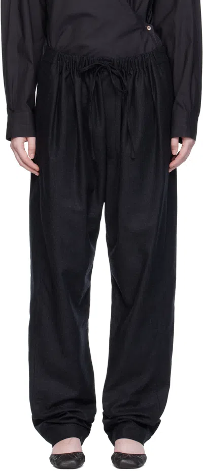 LEMAIRE GRAY DRAWSTRING TROUSERS