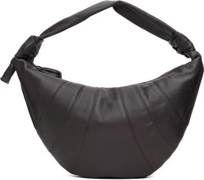 Lemaire Gray Fortune Croissant Bag In Gr102 Mink
