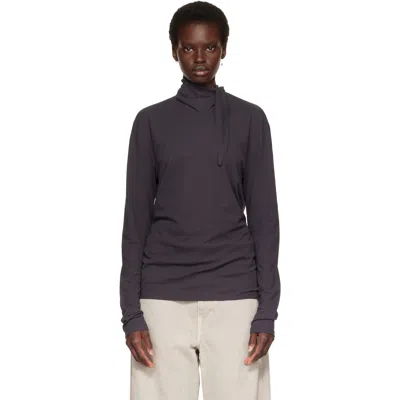Lemaire Gray Long-sleeve Scarf T-shirt