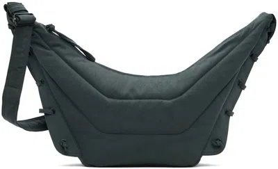 Lemaire Gray Medium Soft Game Bag In Bk991 Asphalt