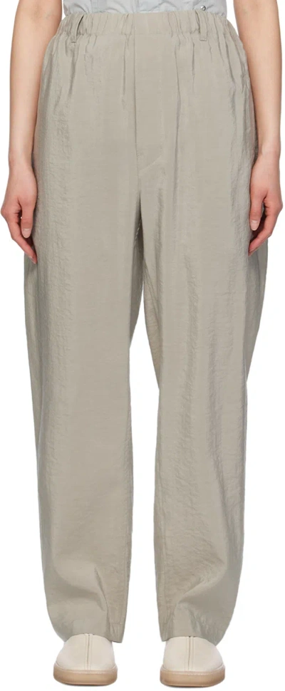 Lemaire Gray Relaxed Trousers In Grey