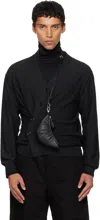Lemaire Gray Relaxed Twisted Cardigan In Black