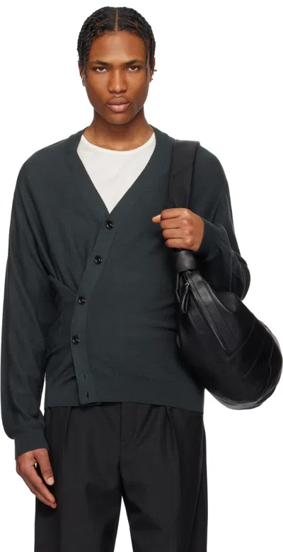 LEMAIRE GRAY RELAXED TWISTED CARDIGAN