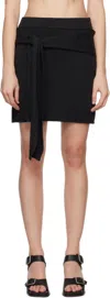 Lemaire Gray Trompe L'œil Miniskirt In Bk966 Anthracite