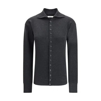LEMAIRE GRAY WOOL CARDIGAN
