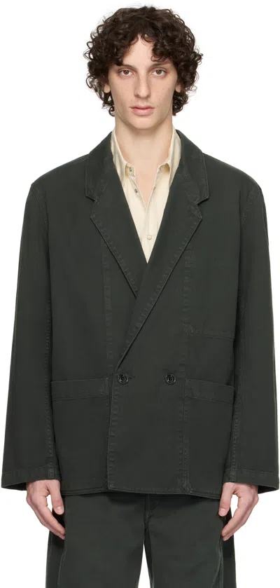 Lemaire Gray Workwear Denim Blazer