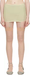 Lemaire Green Underwear Suspenders Miniskirt In Gr702 Light Jade