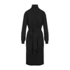 Lemaire Grey High Neck Midi Dress In Black