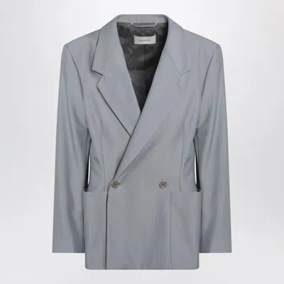 LEMAIRE LEMAIRE  GREY MÉLANGE DOUBLE-BREASTED JACKET