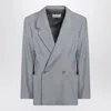 Lemaire Women's Grey Mã©lange Double-breasted Jacket