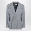 Lemaire Women's Grey Mã©lange Double-breasted Jacket
