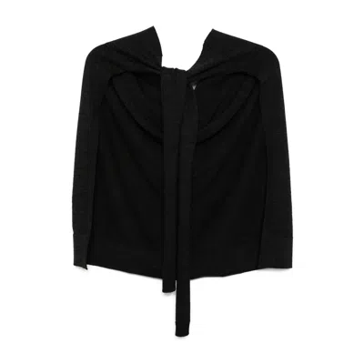 Lemaire Grey Scarves Women In Black