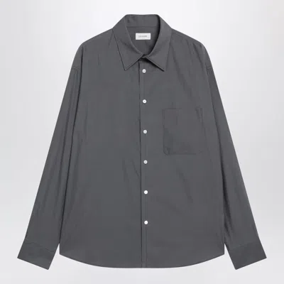 Lemaire Grey Shirt In Cotton And Silk In Gray