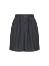 Lemaire Grey Silk Pongee Shorts In Gray