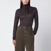 Lemaire Grey Top With Scarf And Patches In Black