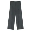 Lemaire Pleated Twill Trousers In Gray