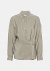 LEMAIRE LEMAIRE GREY TWISTED SHIRT
