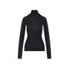 Lemaire Grey Solid Turtle Neck Top In Gray