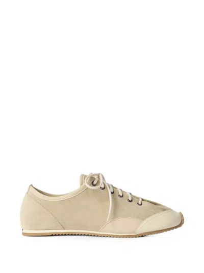 Lemaire Gummy Grips Sneakers In Mixed Leathers In Neutral