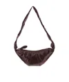 Lemaire Half-moon Leather Crossbody Bag In Black
