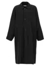 Lemaire Half Overcoat Trench Coat In Black