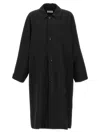Lemaire Half Overcoat Trench Coat In Black
