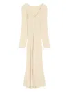Lemaire Half-zip Raglan-sleeve Midi Dress In Neutral