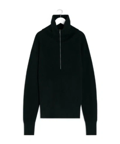 LEMAIRE LEMAIRE TURTLENECK HALF-ZIPPED SWEATER