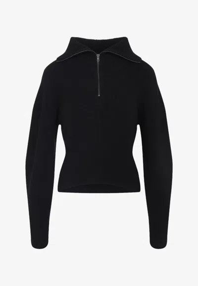LEMAIRE HALF-ZIP WOOL SWEATER