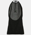 Lemaire Knit Sleeveless Top Open Back In Black