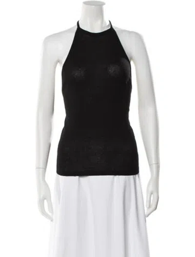 Pre-owned Lemaire Halterneck Sleeveless Top In Black