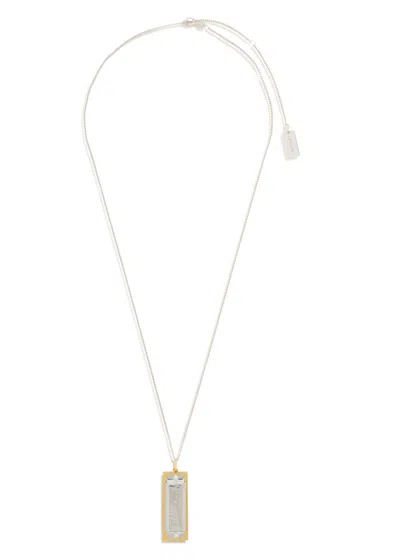 Lemaire Harmonica Rhodium-plated Necklace In Metallic
