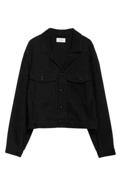 Lemaire Heavy Denim Trucker Jacket In Black