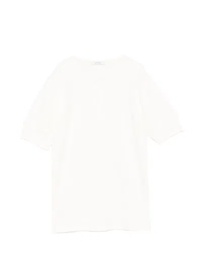 Lemaire Henley Ribbed Top In White