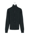 Lemaire High-neck Buttoned Cardigan In Black