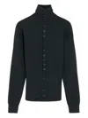 Lemaire Tailored Buttoned Cardigan With Minimalist Design In Black