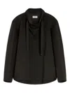 Lemaire Blouse With Drawstring Neck And Long Sleeves In Brown