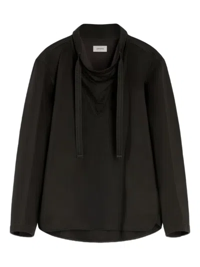 LEMAIRE HIGH-NECK DRAWSTRING BLOUSE