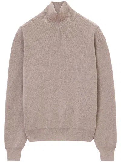 Lemaire High-neck Jumper In Beige