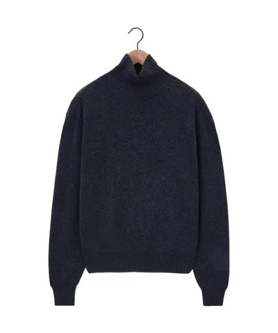 Lemaire High Neck Knitted Jumper In Black