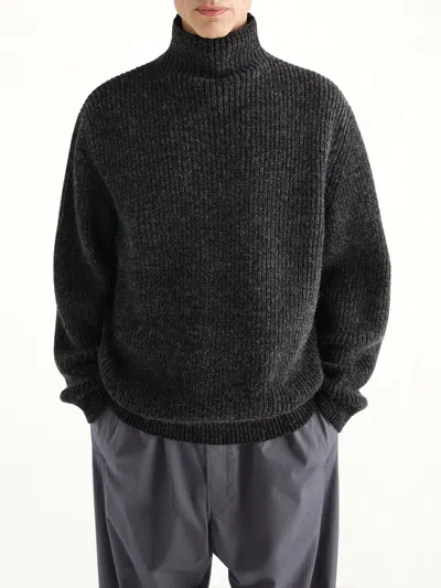 Lemaire High Neck Sweater In Gray