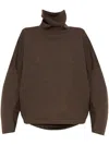 Lemaire Roll Neck Long-sleeve Jumper In Brown