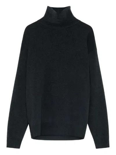 Lemaire High Neck Swetaer In Black