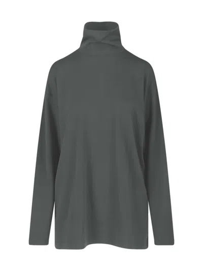 Lemaire High Neck T-shirt In Gray