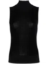 Lemaire Ribbed Polo Neck Tank Top